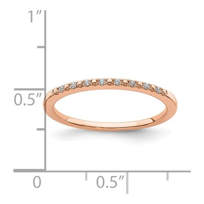 14K Rose Gold 1/20 ct tw Diamond Wedding Band – view 8