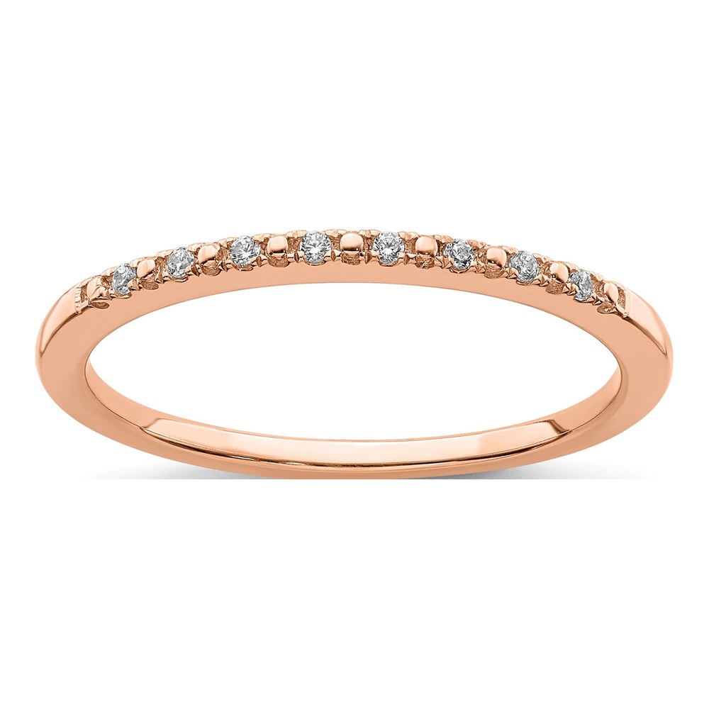 14K Rose Gold 1/20 ct tw Diamond Wedding Band