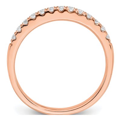 14K Rose Gold 1/4 ct tw Diamond Blooming Bridal Wedding Band – view 3