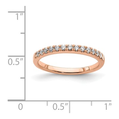 14K Rose Gold 1/4 ct tw Diamond Blooming Bridal Wedding Band – view 8