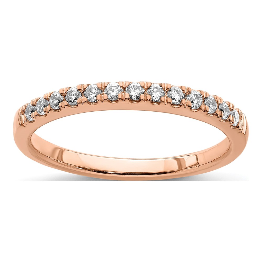 14K Rose Gold 1/4 ct tw Diamond Blooming Bridal Wedding Band
