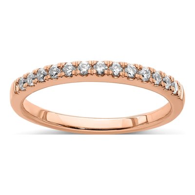 14K Rose Gold 1/4 ct tw Diamond Blooming Bridal Wedding Band