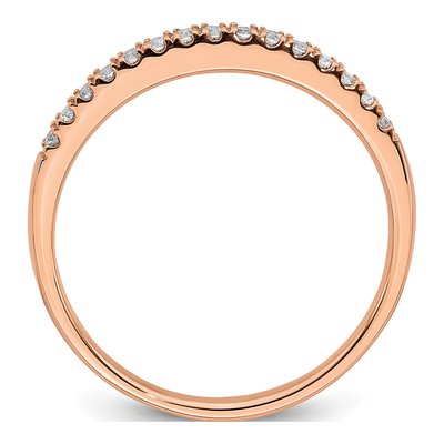 14K Rose Gold 1/8 ct tw Diamond Wedding Band – view 3