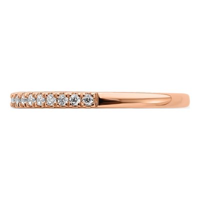 14K Rose Gold 1/8 ct tw Diamond Wedding Band – view 4