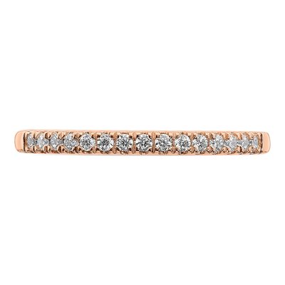14K Rose Gold 1/8 ct tw Diamond Wedding Band – view 5