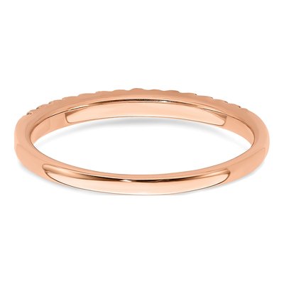 14K Rose Gold 1/8 ct tw Diamond Wedding Band – view 6