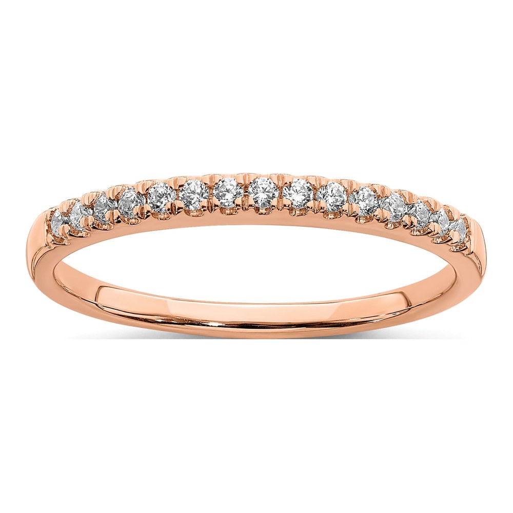 14K Rose Gold 1/8 ct tw Diamond Wedding Band