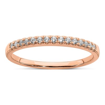 14K Rose Gold 1/8 ct tw Diamond Wedding Band