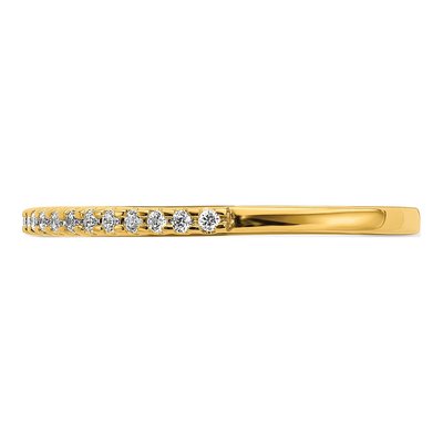 14K Yellow Gold 1/8 ct tw Diamond Wedding Band – view 3