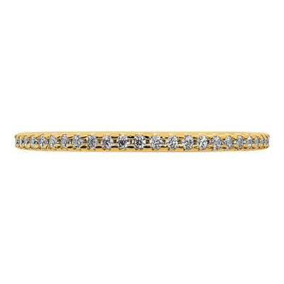 14K Yellow Gold 1/8 ct tw Diamond Wedding Band – view 4