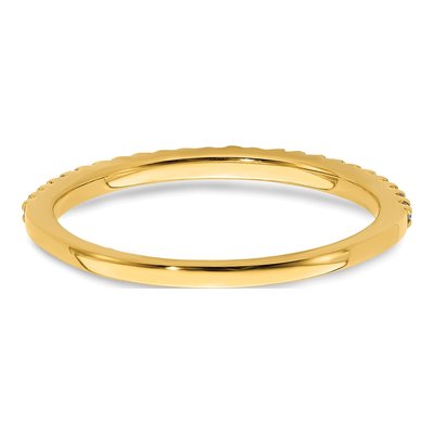 14K Yellow Gold 1/8 ct tw Diamond Wedding Band – view 5