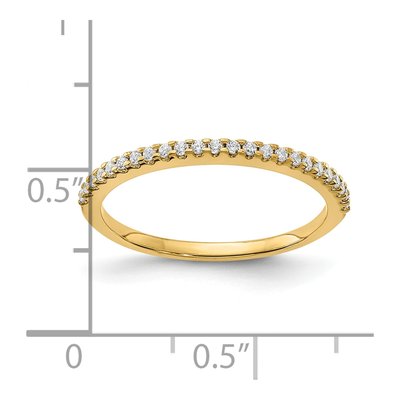14K Yellow Gold 1/8 ct tw Diamond Wedding Band – view 7