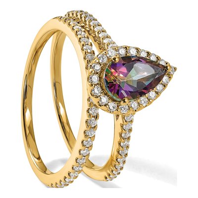 14K Yellow Gold 1/8 ct tw Diamond Wedding Band – view 8