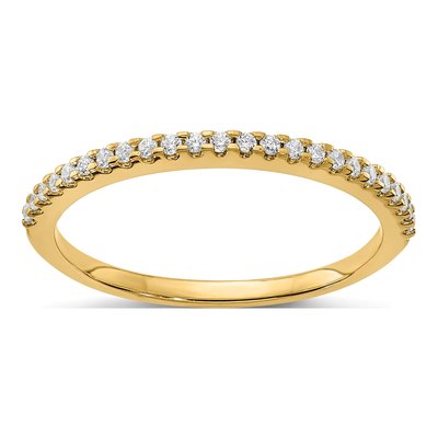 14K Yellow Gold 1/8 ct tw Diamond Wedding Band