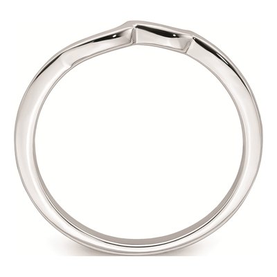 10K White Gold 1.4mm Contoured Wedding Band – view 2