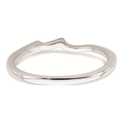10K White Gold 1.4mm Contoured Wedding Band – view 5