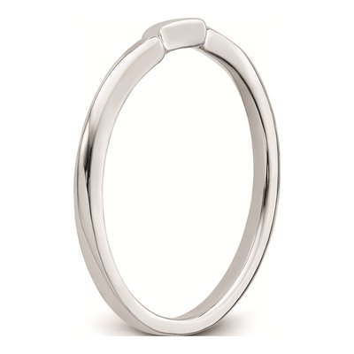 10K White Gold 1.4mm Contoured Wedding Band – view 6
