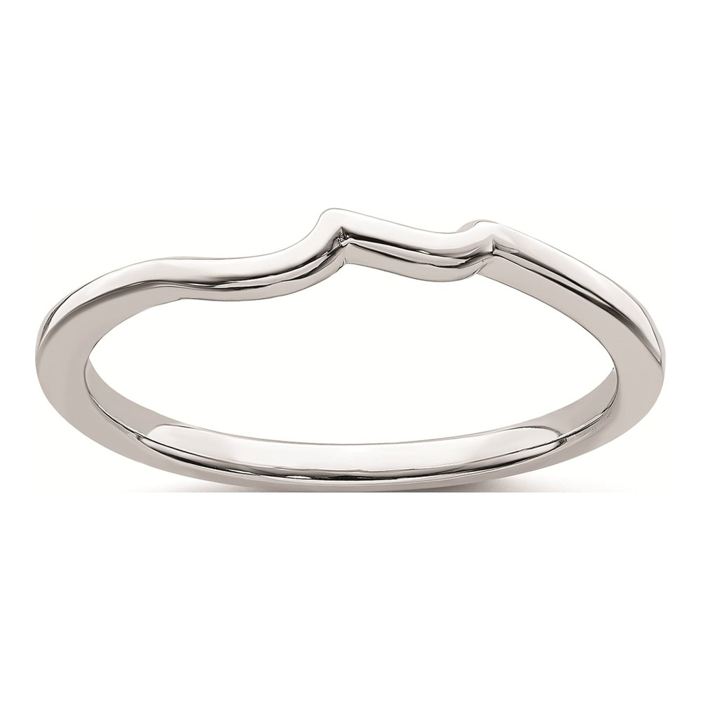 10K White Gold 1.4mm Contoured Wedding Band