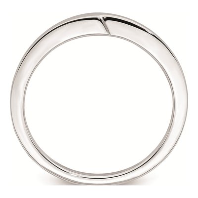 10K White Gold 1.3mm Contoured Wedding Band – view 3