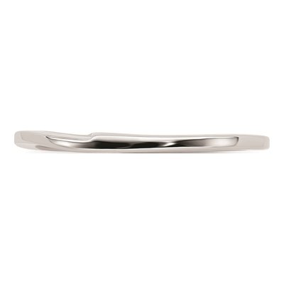 10K White Gold 1.3mm Contoured Wedding Band – view 5