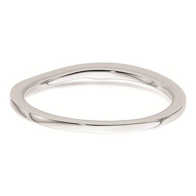 10K White Gold 1.3mm Contoured Wedding Band – view 6
