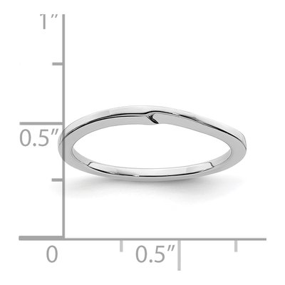 10K White Gold 1.3mm Contoured Wedding Band – view 8