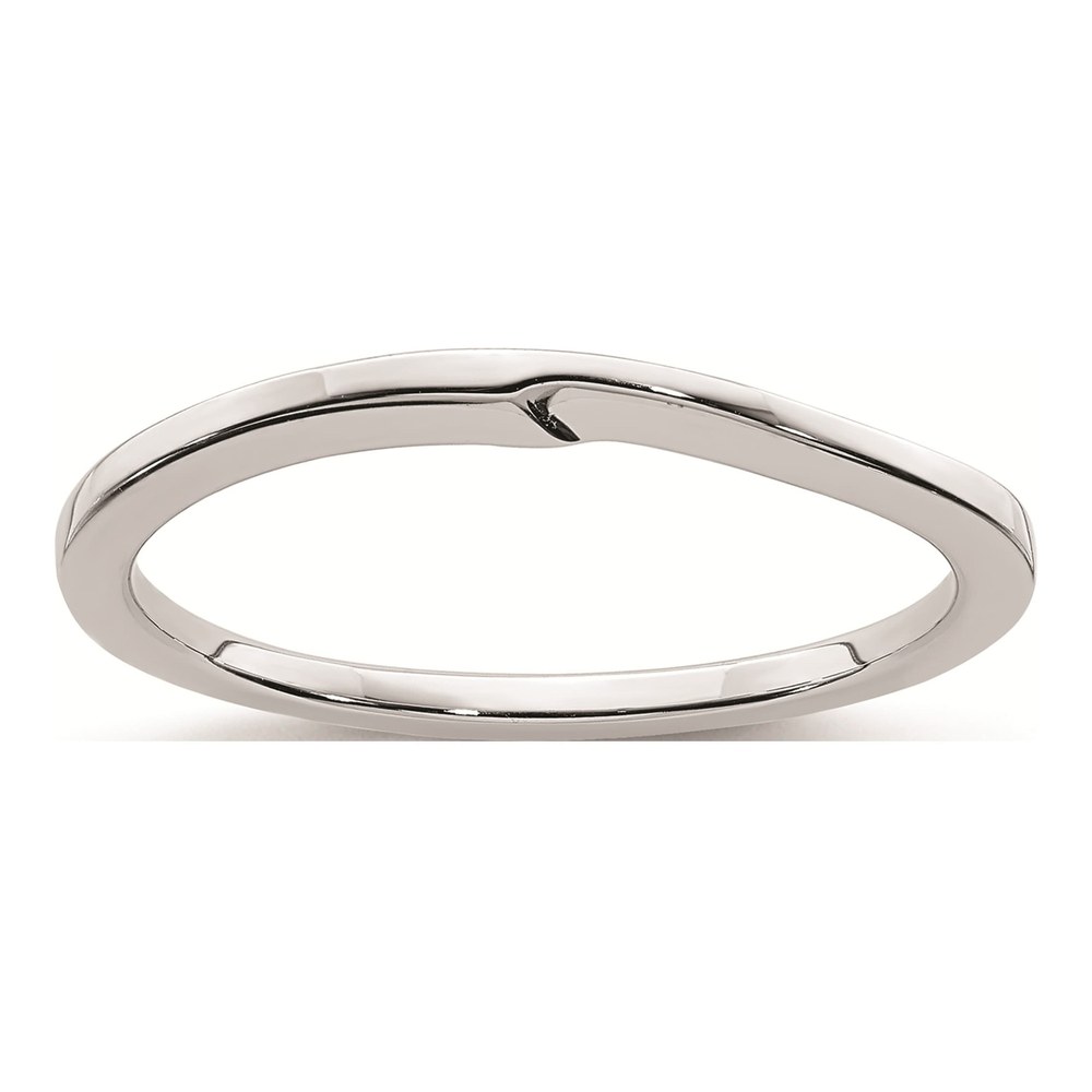 10K White Gold 1.3mm Contoured Wedding Band