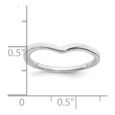 10K White Gold 1.6mm Contoured Wedding Band – view 5