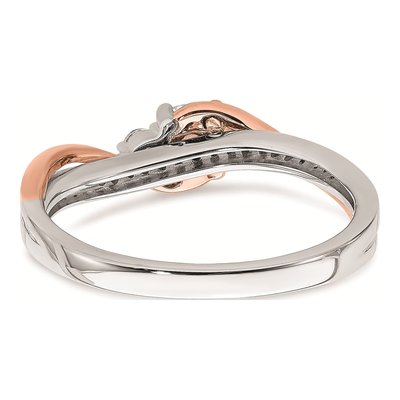 10K Two-Tone Gold Diamond Engagement Ring Semi-Mount – view 5