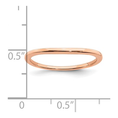 10K Rose Gold Contoured Wedding Band – view 7