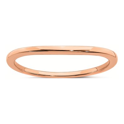 10K Rose Gold Contoured Wedding Band
