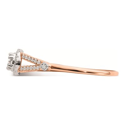 10K Rose Gold 1/3 ct tw Halo Diamond Engagement Ring – view 3
