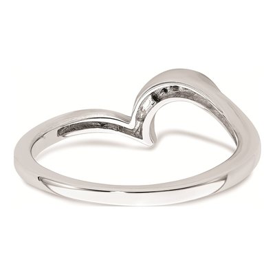 10K White Gold Diamond Contoured Wedding Band – view 5