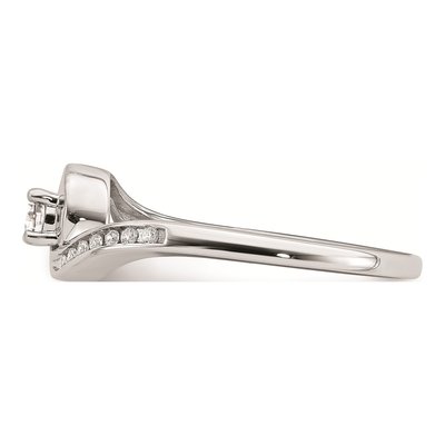 10K White Gold 1/5 ct tw Bypass Diamond Engagement Ring – view 3