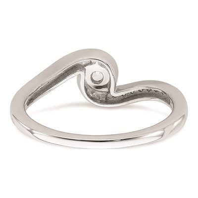 10K White Gold 1/5 ct tw Bypass Diamond Engagement Ring – view 5