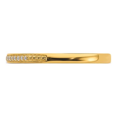 10K Yellow Gold 1/15 ct tw Diamond Wedding Band – view 4