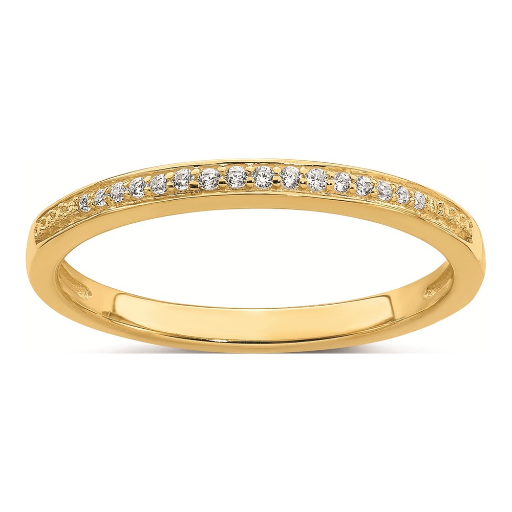 10K Yellow Gold 1/15 ct tw Diamond Wedding Band