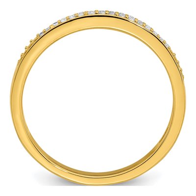 10K Yellow Gold 1/15 ct tw Lab-Grown Diamond Wedding Band – view 3