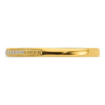 10K Yellow Gold 1/15 ct tw Lab-Grown Diamond Wedding Band – view 4