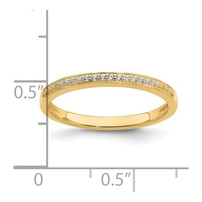 10K Yellow Gold 1/15 ct tw Lab-Grown Diamond Wedding Band – view 7