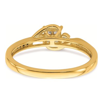 10K Yellow Gold 1/5 ct tw Diamond Bypass Engagement Ring – view 5
