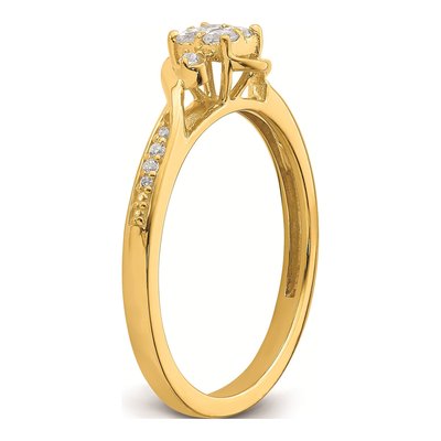 10K Yellow Gold 1/5 ct tw Diamond Bypass Engagement Ring – view 6