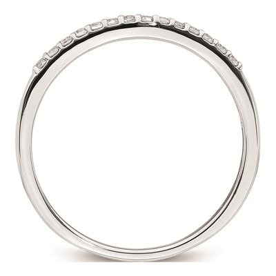 10K White Gold 1/10 ct tw Diamond Contoured Wedding Band – view 3
