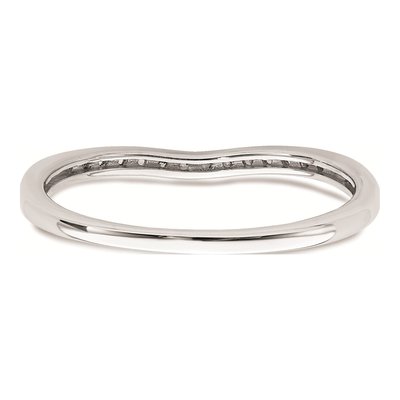 10K White Gold 1/10 ct tw Diamond Contoured Wedding Band – view 6