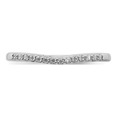 10K White Gold 1/10 ct tw Lab-Grown Diamond Wedding Band – view 4