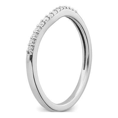 10K White Gold 1/10 ct tw Lab-Grown Diamond Wedding Band – view 6