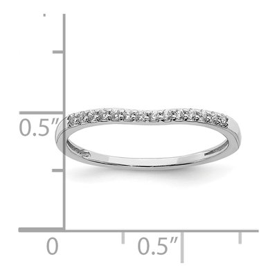 10K White Gold 1/10 ct tw Lab-Grown Diamond Wedding Band – view 7