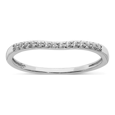 10K White Gold 1/10 ct tw Lab-Grown Diamond Wedding Band