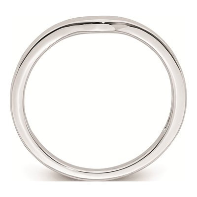 10K White Gold Contoured Wedding Engagement Ring – view 2