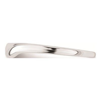 10K White Gold Contoured Wedding Engagement Ring – view 3